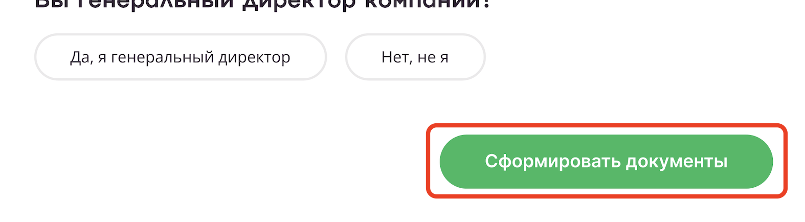 Заполнение формы на саморегистрации, шаг 9